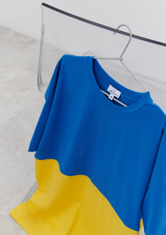 Blue and yellow T-shirt